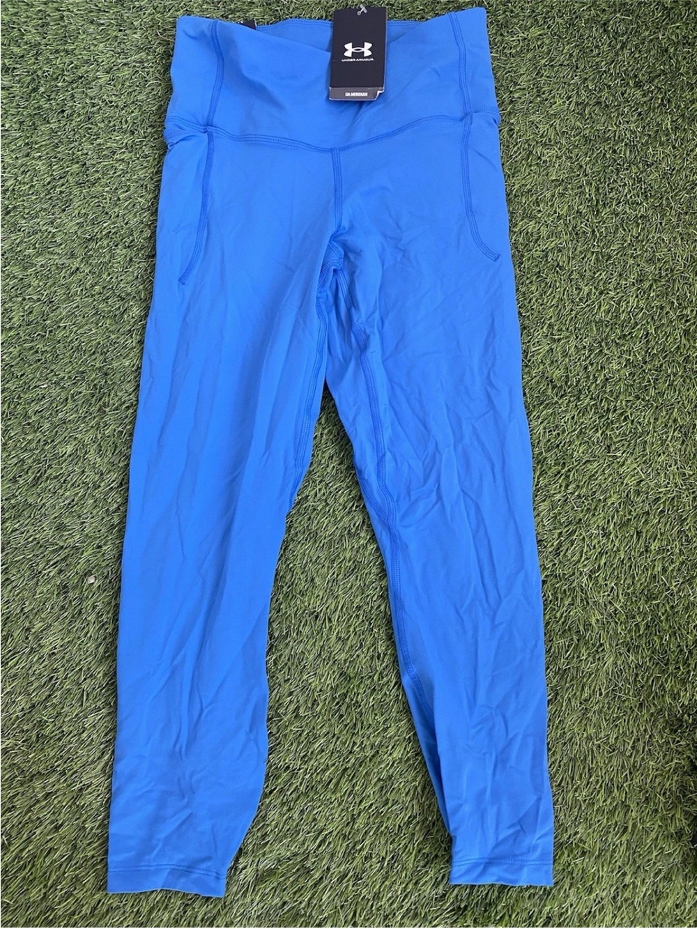 UNDER ARMOUR WOMENS ANKLE LEGGINGS BLUE NWT